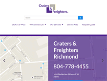 Tablet Screenshot of cratersandfreightersrichmond.com